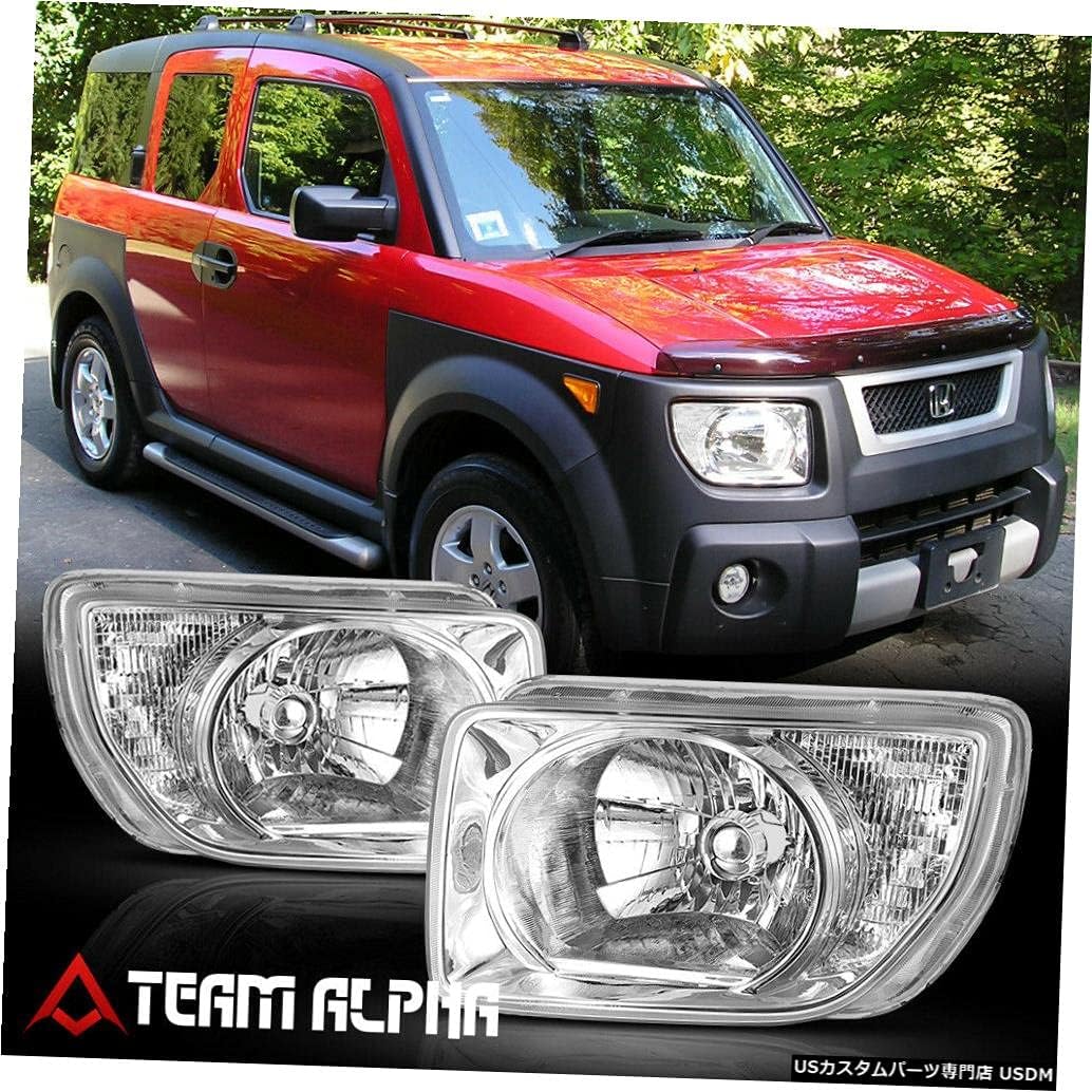 Amazon はめあい03 08ホンダ エレメント クローム クリア クリスタルコーナーヘッドライ ヘッドライト本体 車 バイク