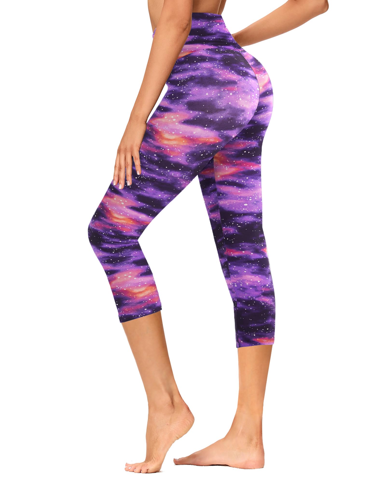 GAYHAY High Waisted Capri Leggings for Women - Soft Slim Yoga Pants for Running Cycling Workout