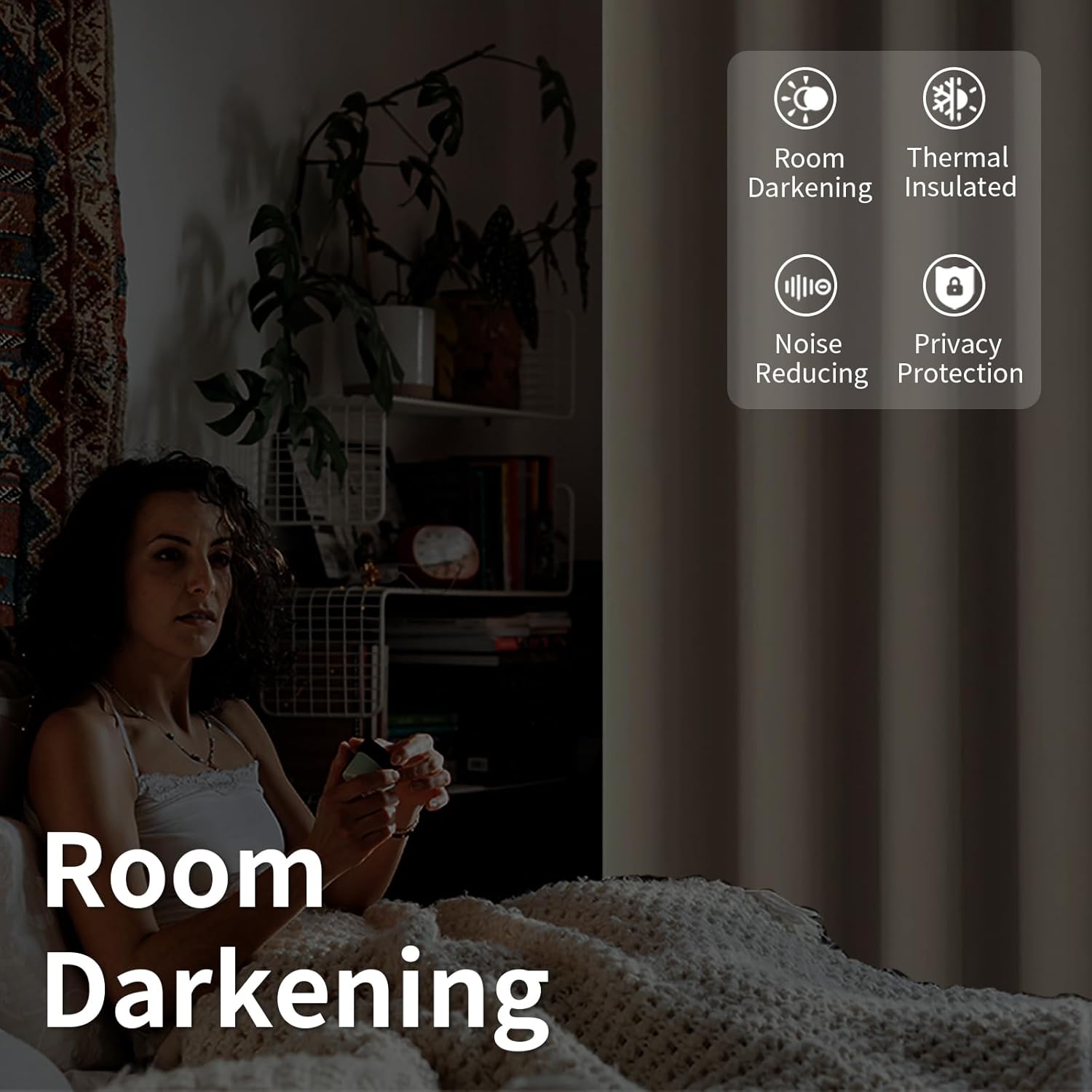 BGment Sliding Door Curtain for Patio 84 Inch Long, Extra Wide Room Divider Room Darkening Curtain for Bedroom, Blackout Thermal Insulated Privacy Window Drape, 1 Panel, Camel, 100 Inches Wide