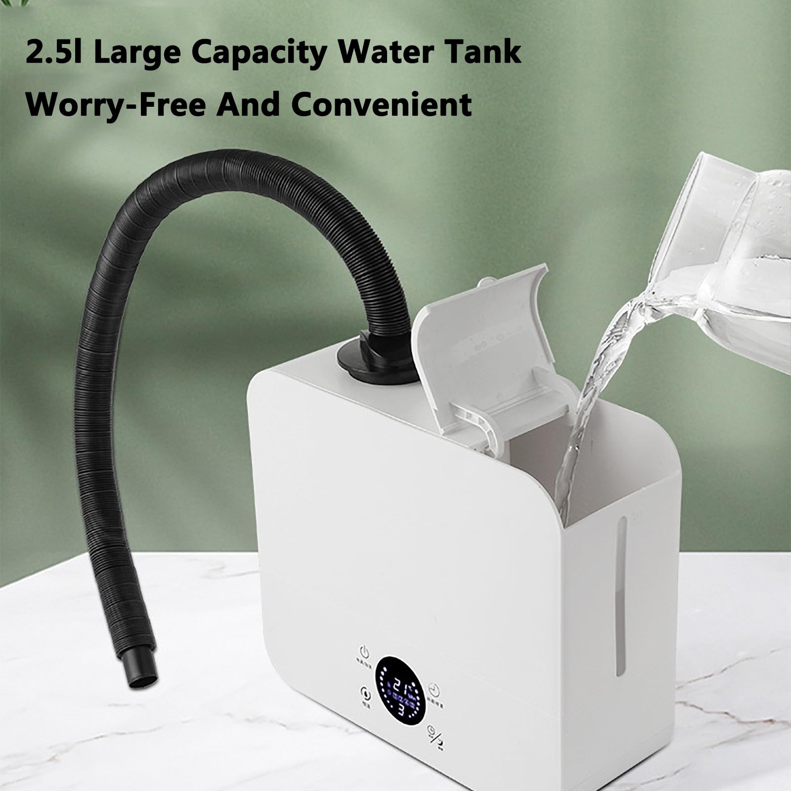 Humidificadores para Reptiles,Sistema Nebulización para Terrarios 2.5L con Manguera Retráctil 60~180cm,Volumen Atomización 200ML/H Y 3Velocidades Ajustables,Temporización 1-12H