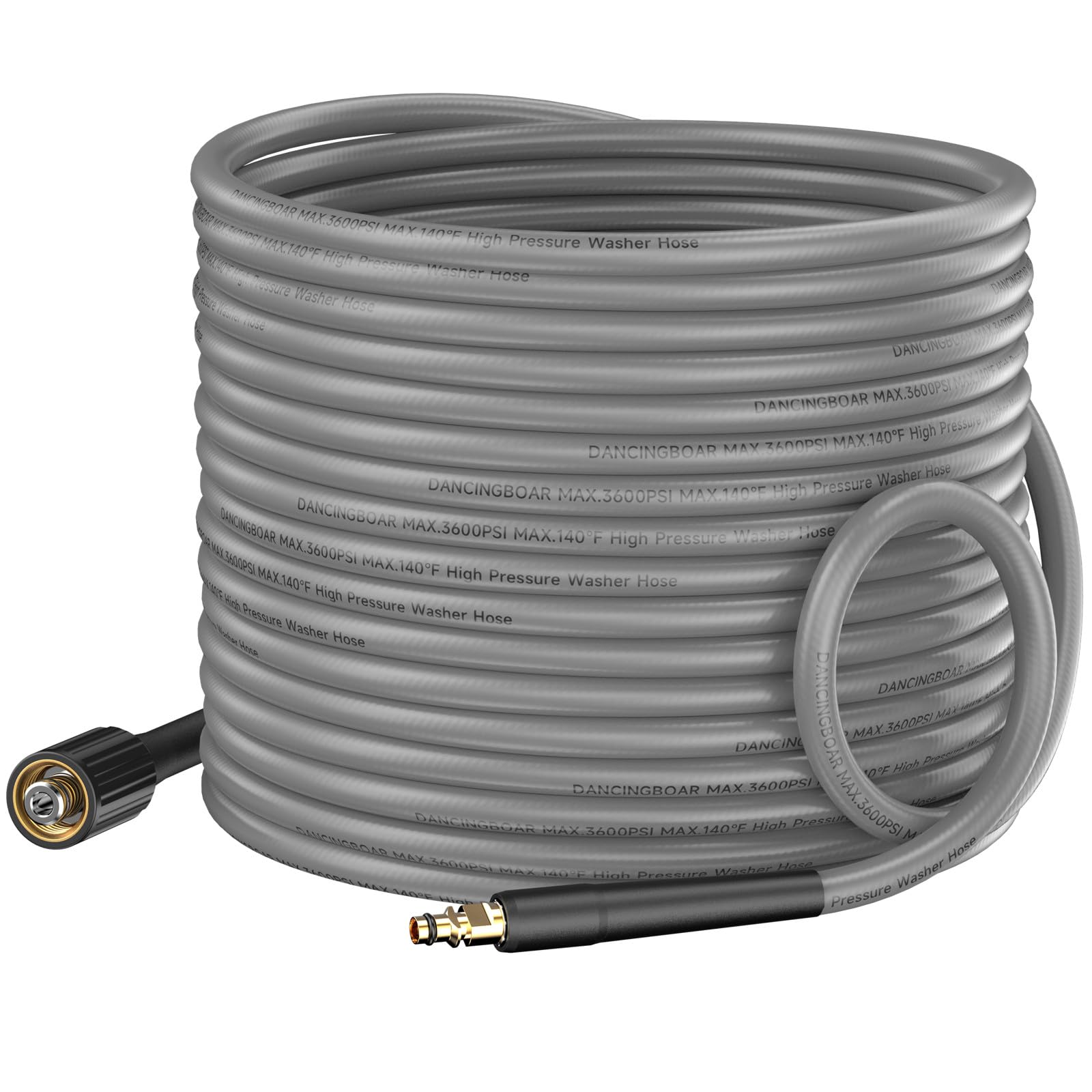 10m Manguera de Repuesto para Hidrolimpiadora 3600PSI Súper Flexible Tipo de clic y M22-14mm Conector Manguera de Extensión Manguera