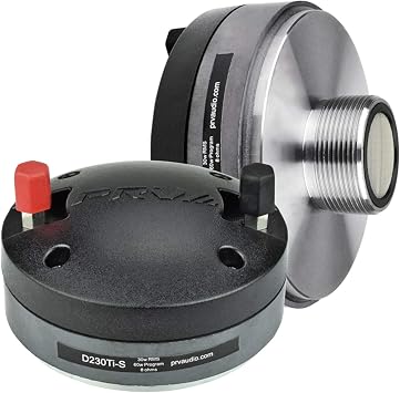 PRV AUDIO 1" Exit Screw-on Driver D230Ti-S 60 Watts 8 Ohm, Pro Audio Titanium Compression Driver for Replacement and Upgrade for Pro Audio Systems Single