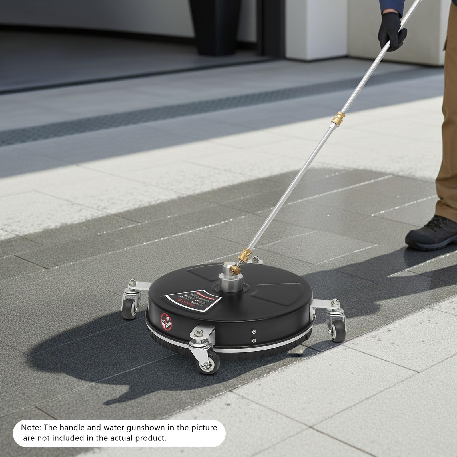 Limpiador de superficies profesional de acero inoxidable, 2000 psi, 38 cm, 1,8 GPM, para terraza, hormigón y acera, con 4 ruedas y 2 boquillas de pulverización de repuesto, accesorios para limpiadores