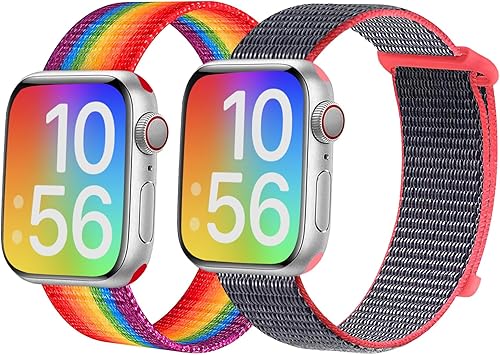 Miniatura 7 de BlackPro Correa para Apple Watch para niños, correa de nailon suave transpirable para niños y niñas, compatible con iWatch Series 876543SESE2 1.496