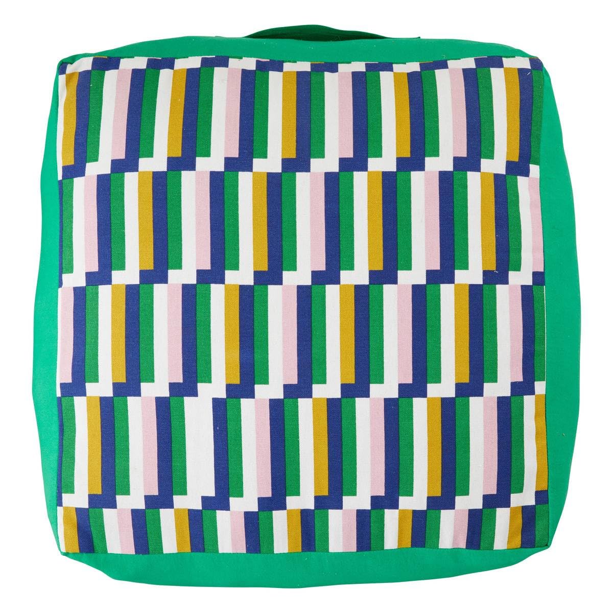 ATMOSPHERA CREATEUR D'INTERIEUR Cojín de Suelo Impreso Disso 48 x 48 x 21 cm Verde