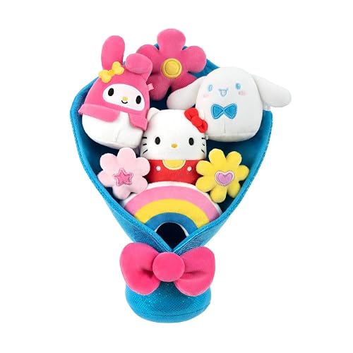 Squishmallows Micromallows SQSN01284 - Hello Kitty and Friends Blumenstrauß aus Plüsch, offizielles Plüsch - Hello Kitty And Friends
