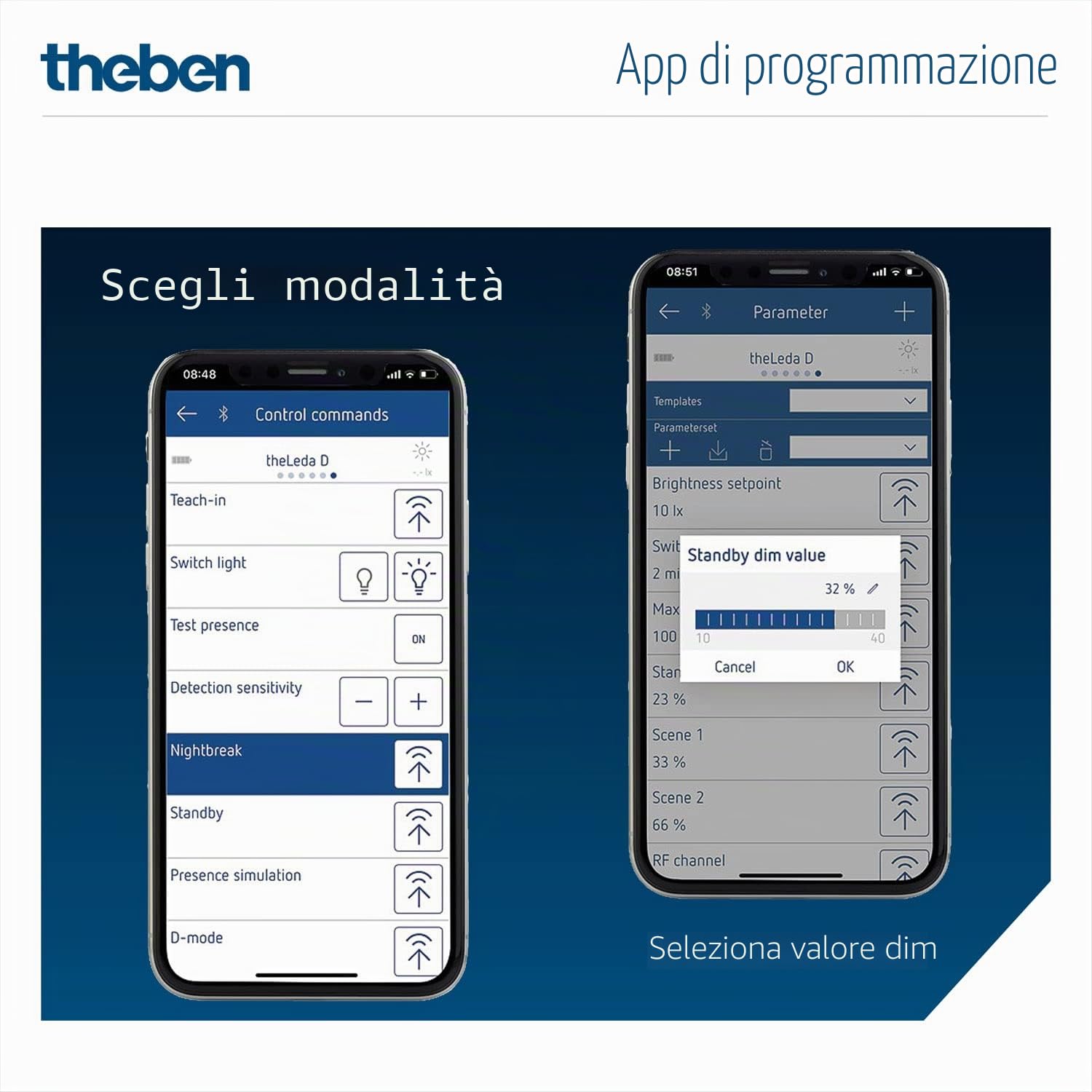 Theben 1030062 LUXA 103 S360-100-12 AP WH rilevatore di presenza 360° PIR