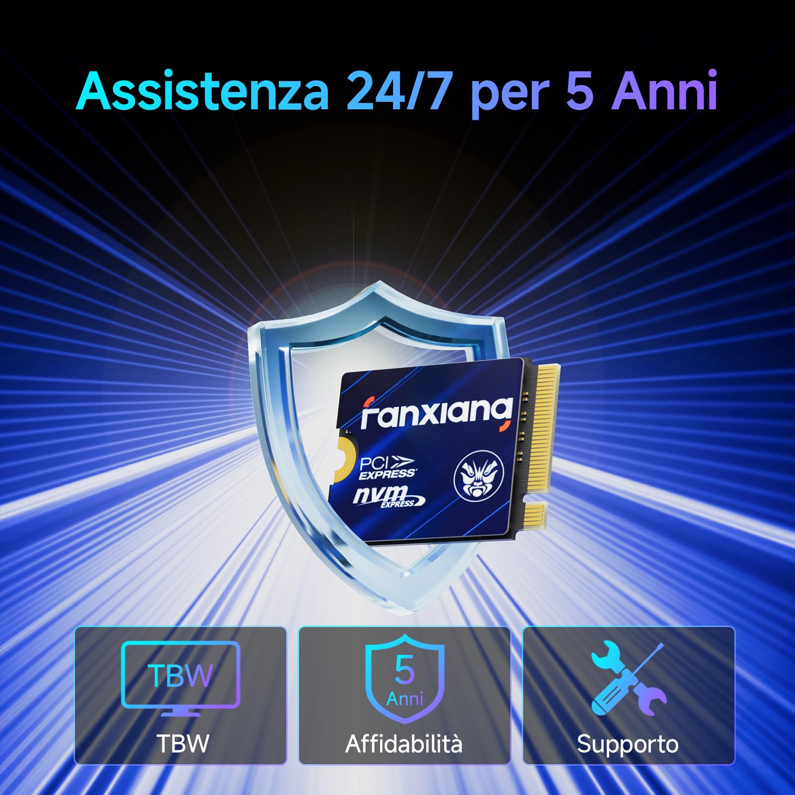 fanxiang S630 500GB SSD M.2 2230, NVME M2 SSD PCIe Gen4x4, Fino a 4850MB/s, Per Rog Ally, Steam Deck, Microsoft Surface Pro, Mini PC, Ultrabook - Unità a Stato Solido Interna