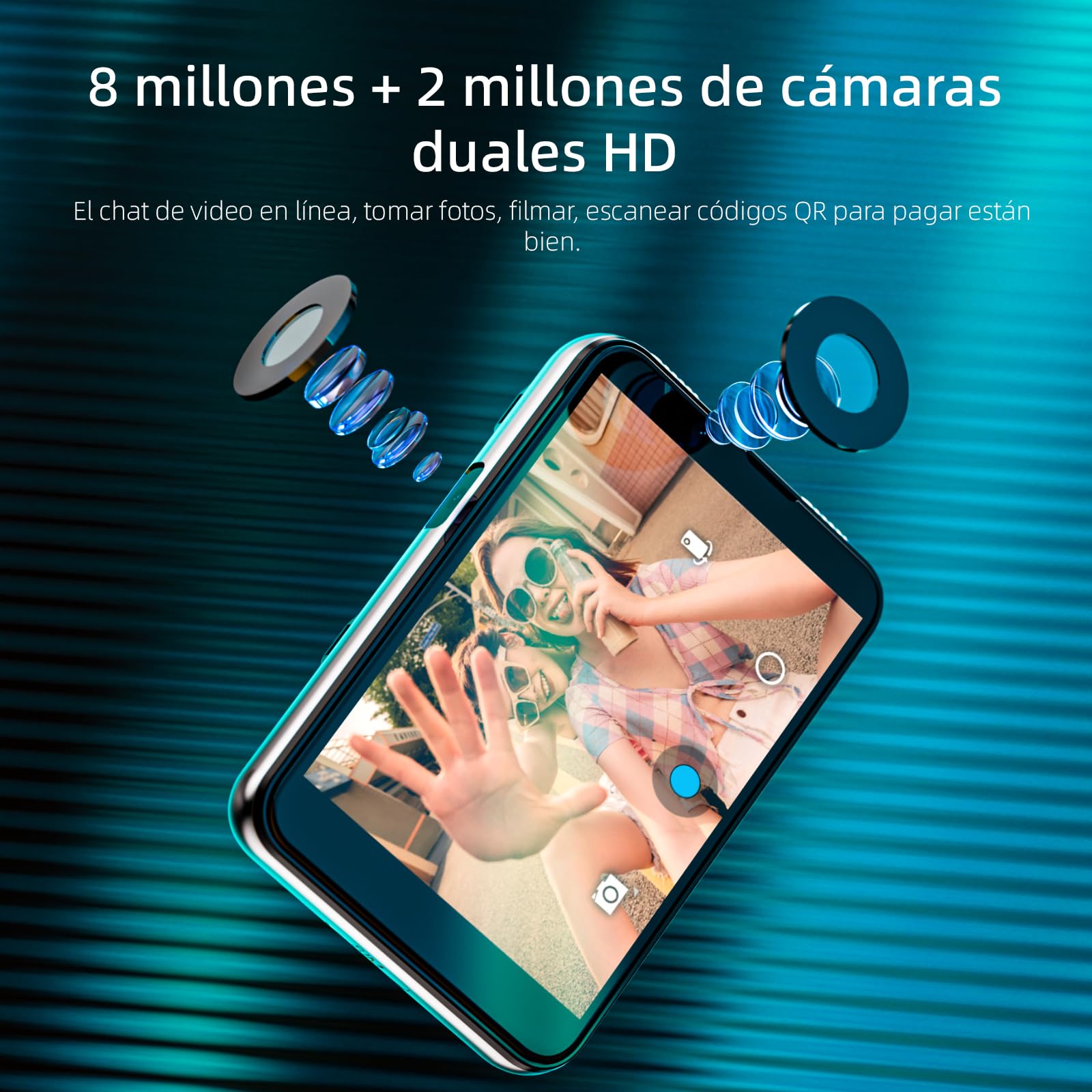 LOKMAT 4G Smartwatch, 6GB + 128GB Android 11 Smartwatch Llamada telefónica, 2.88 pulgadas pantalla grande reloj deportivo 1500mAh doble cámara WiFi Bluetooth GPS Smartwatches para hombre (plata)