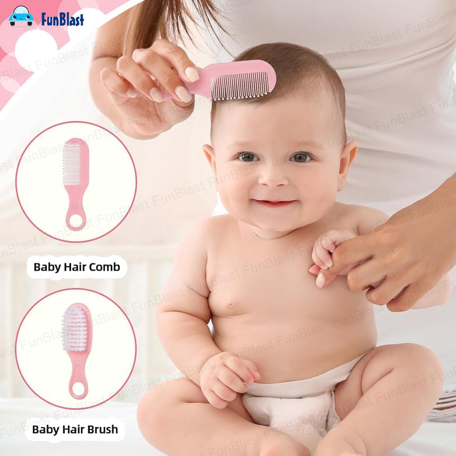 Funblast Baby Grooming Kit - 10 pieces baby toddlers manicure grooming kit with nail, hair, year grooming tools, healthcare accessories Kit New Born Baby & Toddlers (Pink -B) for Kit Funblast Baby Grooming Kit - 10 pieces baby toddlers manicure grooming kit with nail, hair, year grooming tools, healthcare accessories Kit New Born Baby & Toddlers (Pink -B) for Kit