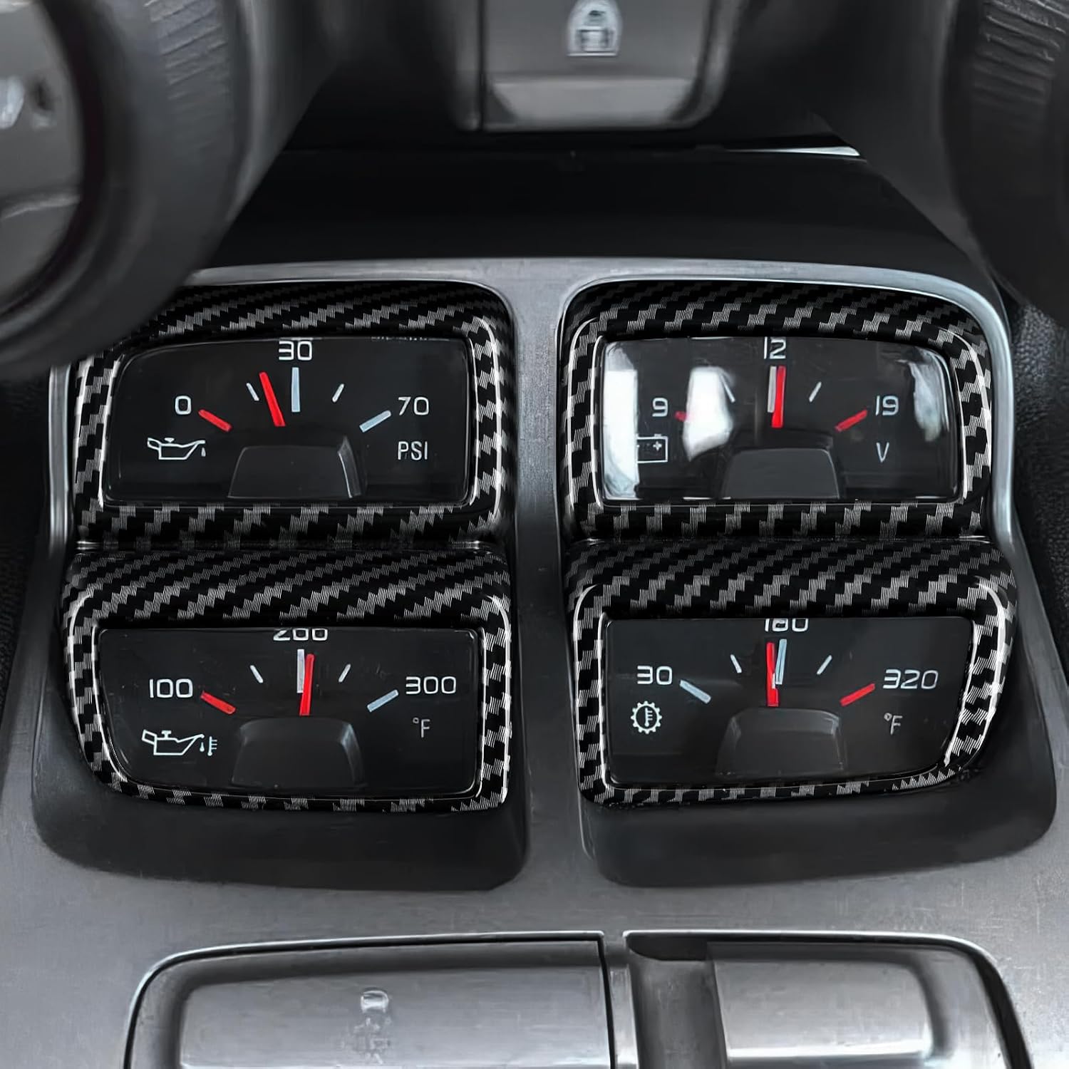 4PCS Car ABS Carbon Fiber Center Console Dashboard Decoration Interior Accessories for Chevrolet Camaro ZL1 2010 2011 2012 2013 2014 2015