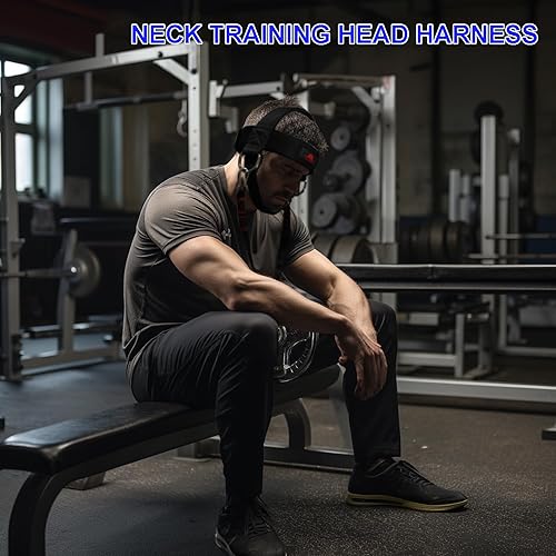 Miniatura 6 de Arnés de cuello Levantamiento de pesas con cadena Correa ajustable Equipo de ejercicio de cuello