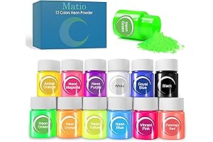 Matio Neon Pigment Powder Set: Add Luminous Color to Your Creations
