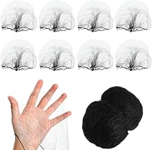 Homoyoyo 100 Pieces Invisible Hair Nets Elastic Black Comfortable Mesh Netting for Laboratory Hospital and Catering Work