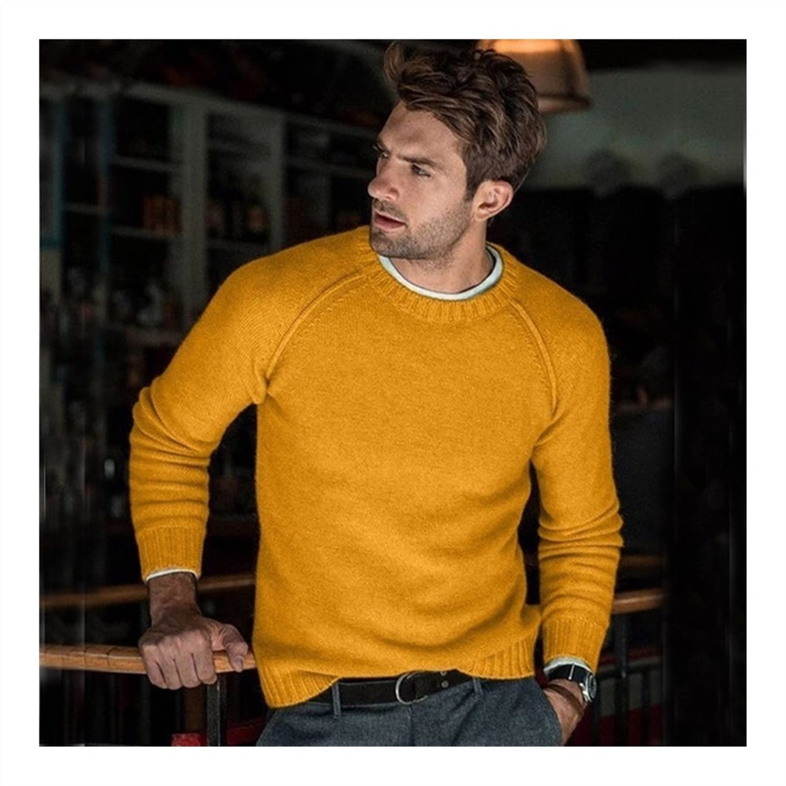 yellow sweater top