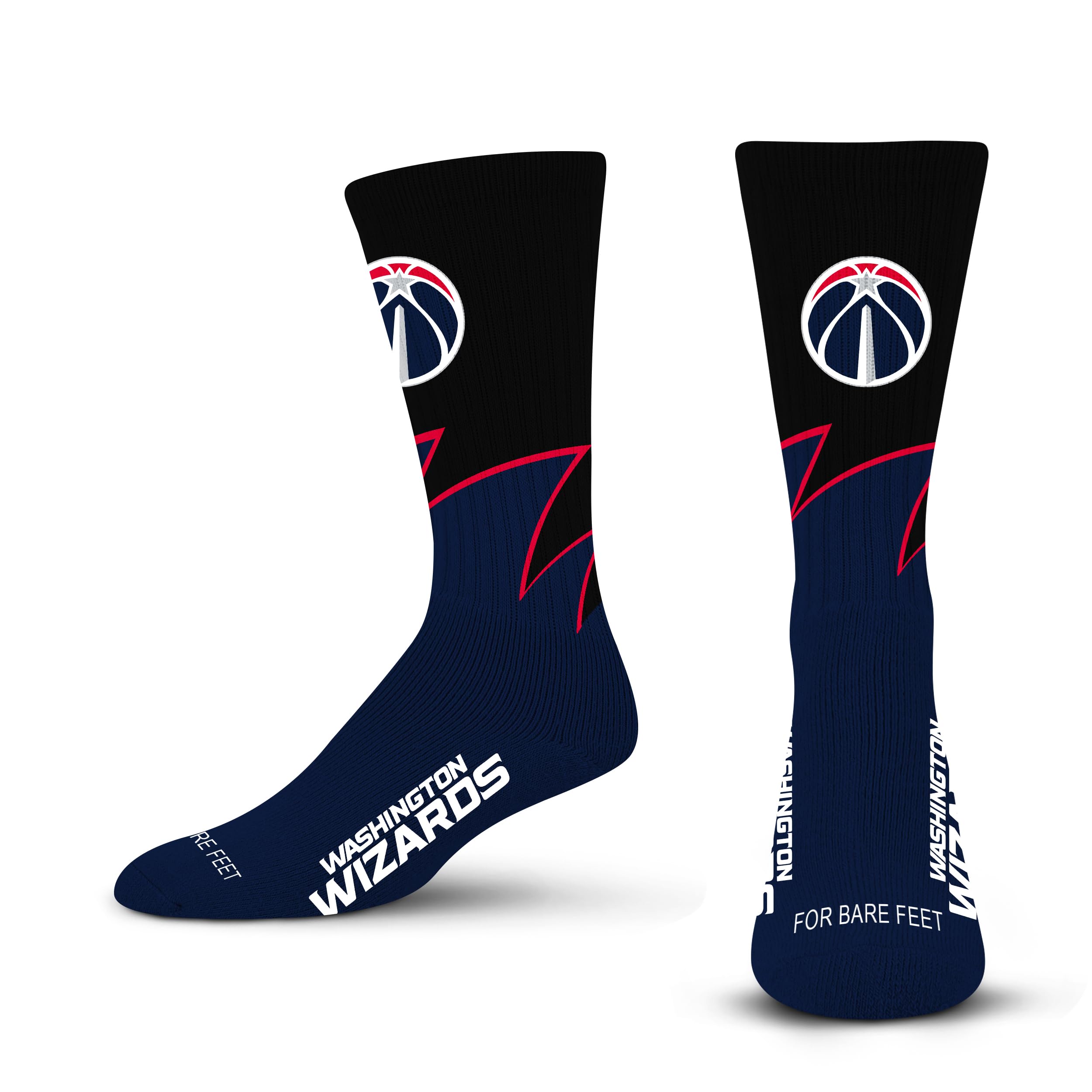 NBA Unisex Black Wave Crew Sock Nba Large