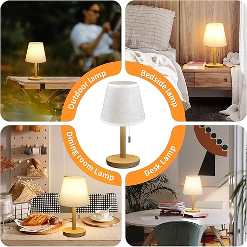 Miniatura 8 de Lámpara inalámbrica RGB cálida para decoración de patio al aire libre  Funciona con pilas  Lámpara de mesa de granja  Lámparas de escritorio blancas