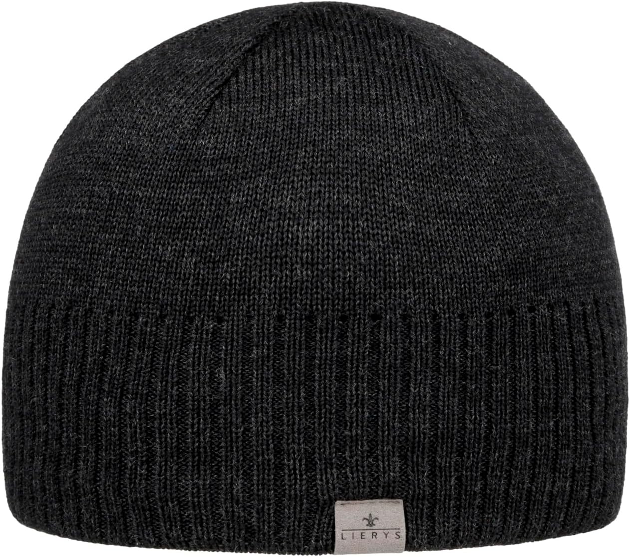 Lierys KNITH Fine Rip Merino Beanie Fleece Lined Men Autumn Winter