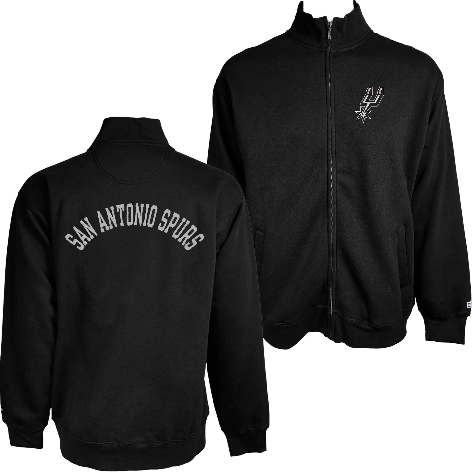 Blue 84 NBA unisex-adult Nba Officially Licensed Full Zip Sweatshirt Twill Embroidery Front/Back