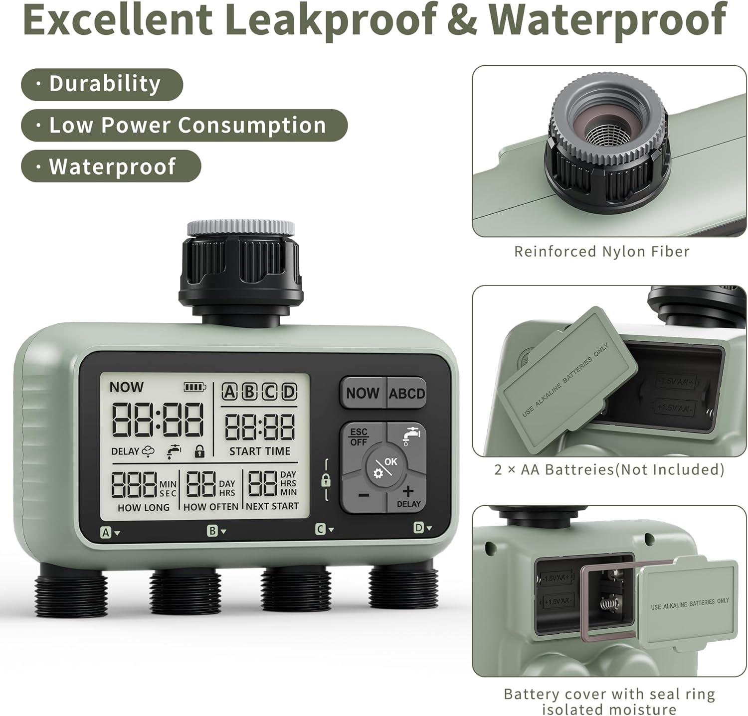 Manual watering feature on Diivoo timer