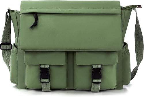 Bolsa de mensajero para hombres y mujeres, bolsa cruzada de 15.6 pulgadas, unisex, maletines para computadora portátil para trabajo, bolsa de hombro