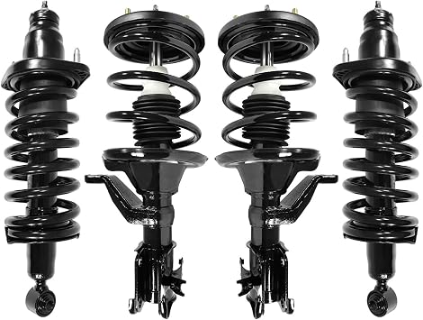 Front & Rear Quick Complete Struts Assembly with Coil Springs Replacement for 2003-2005 Honda Civic 1.7L Set of 4
