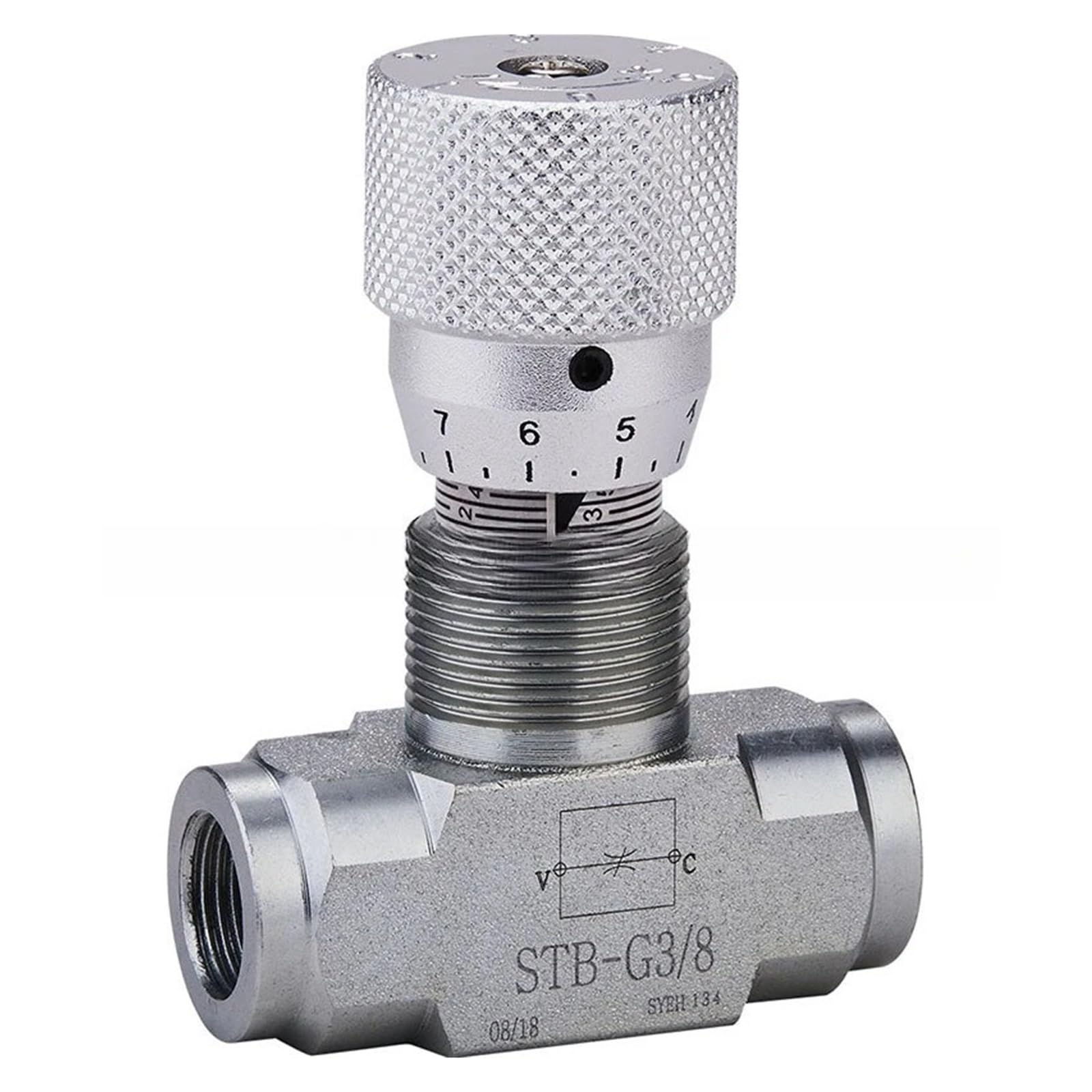 Soupape d'étranglement hydraulique G3/8 pour ajuster la vitesse des engins de chantier