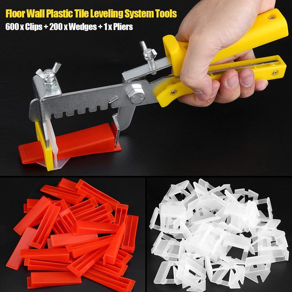 Système De Niveau De Carrelage, 801 Pièces Réutilisables De 1,5 Mm, Kit D'outils D