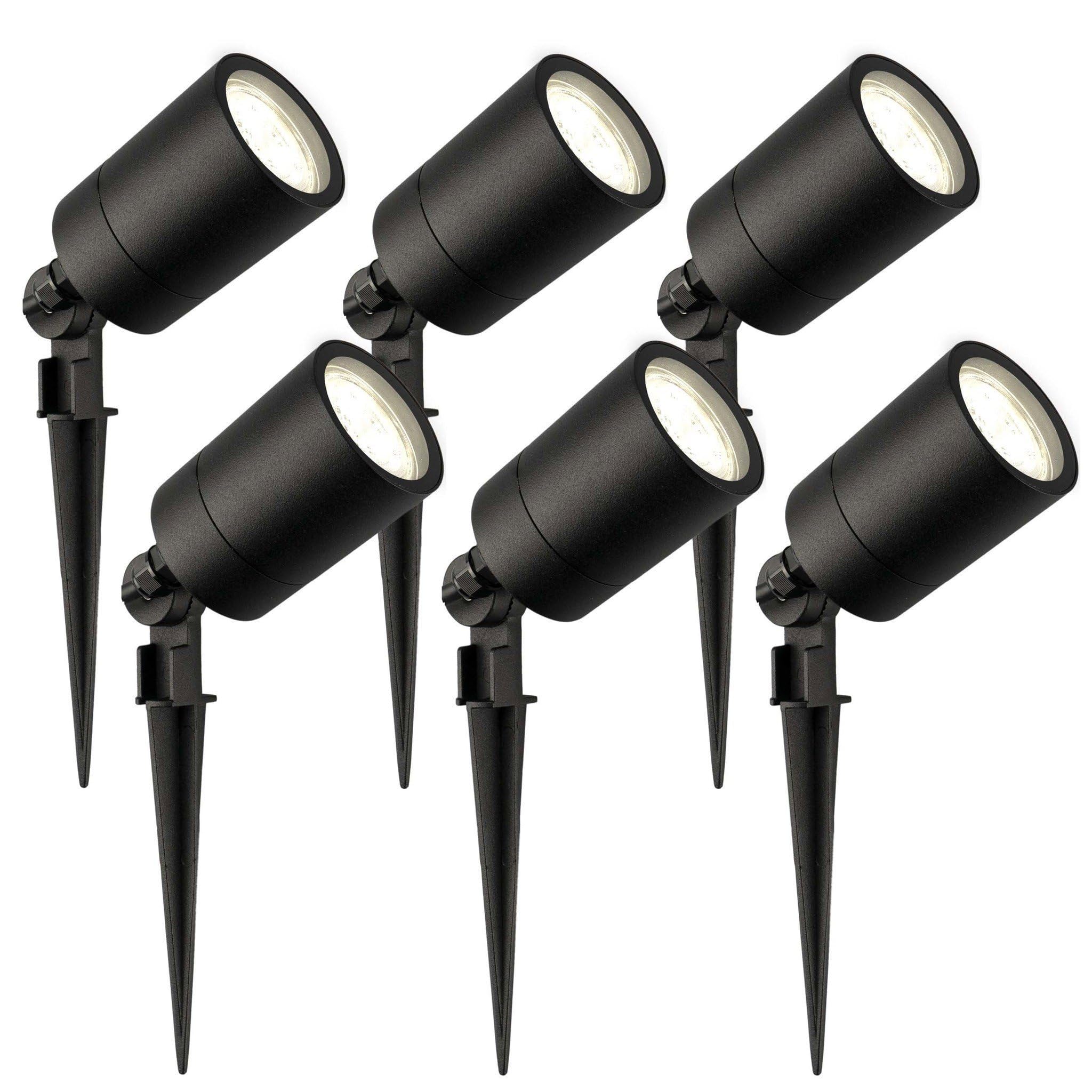 Ledvion No Light Source - 6X Led Spike Spotlights, 4000K, Black, 5W, Ip65, Incl. Quick Connector