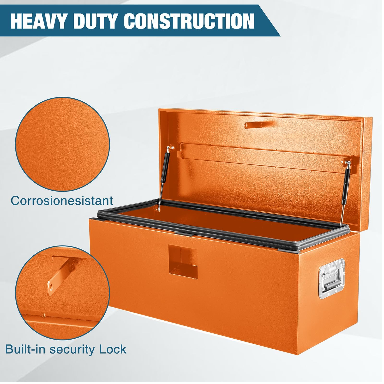 Zstar Coffre à Outils Camion Orange 76 cm Acier Verrouillable
