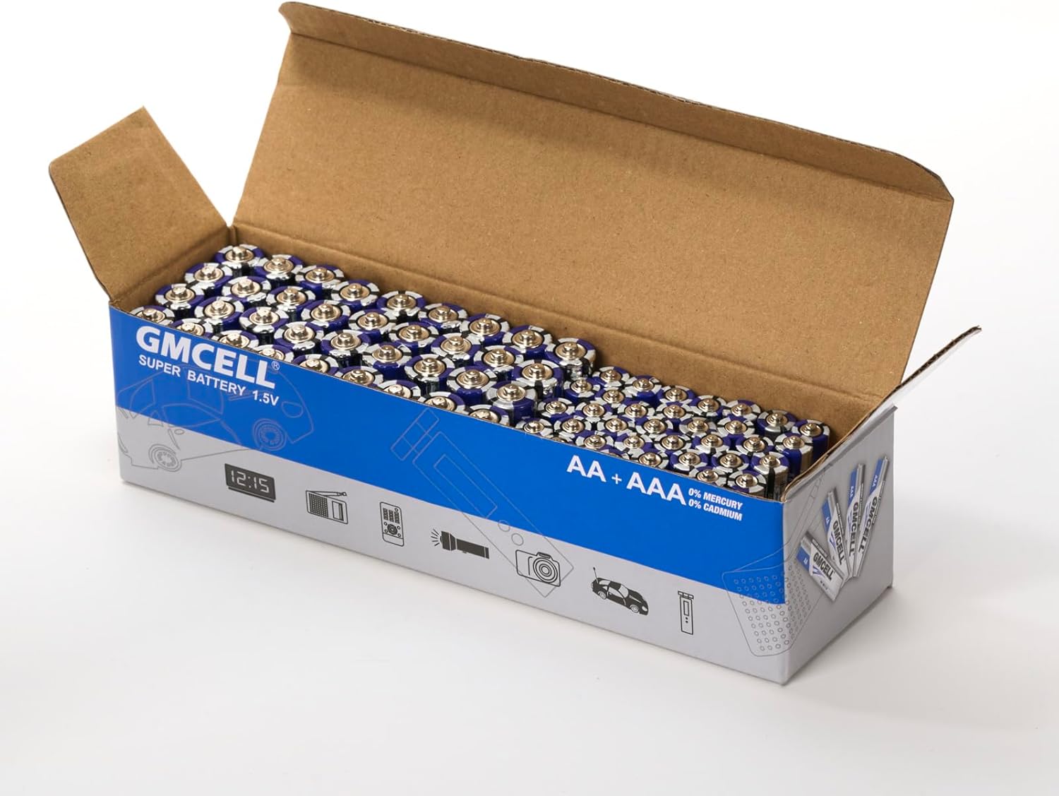 Double AA Batteries AAA Batteries, 1.5V Double A Batteries AAA Size Pack, 76 Count (36AA+40AAA)