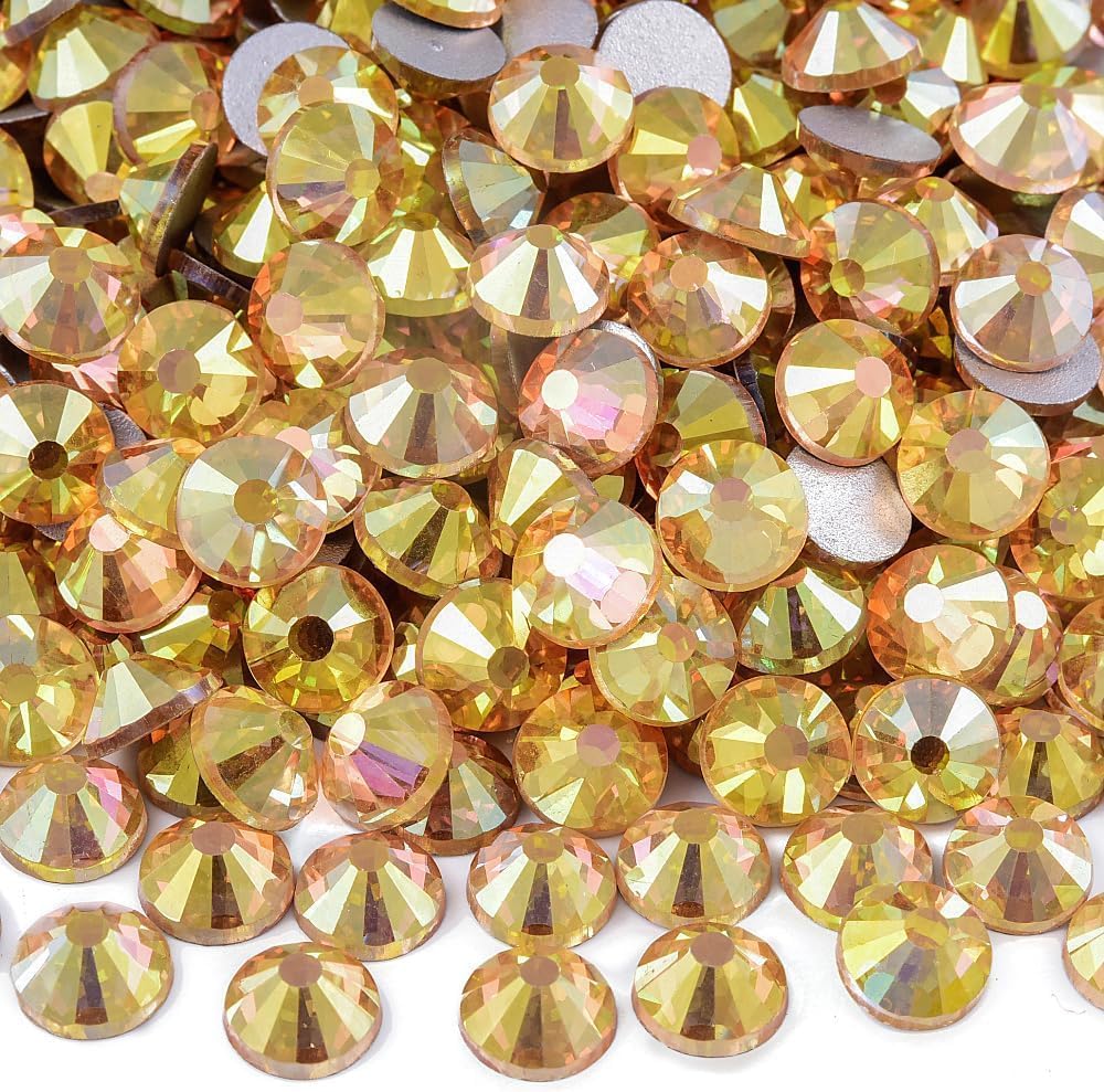 Flatback Rhinestones Glass Gems for Crafts Sunshine SS50 144pcs