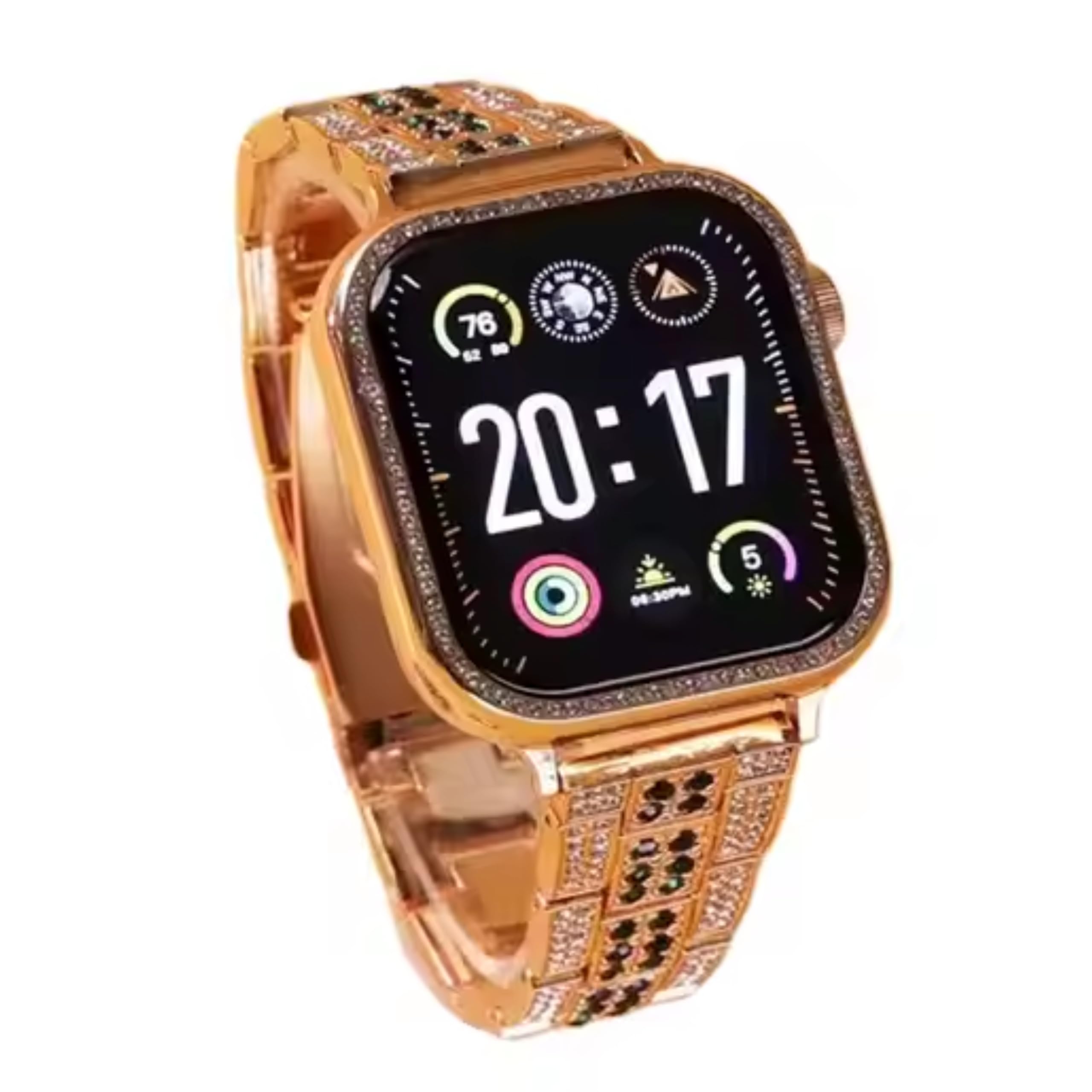 techking gen 16 bluetooth calling smartwatch with sparkling diamond accent – bluetooth calling, hd display, wireless charging, advanced connectivity & fashionable style