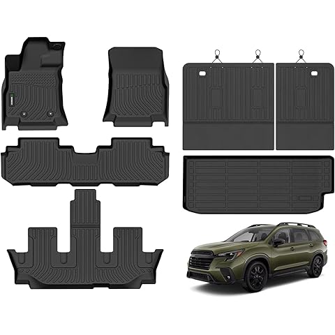 Floor Mats & Backrest Mats & Cargo Mat for Subaru Ascent 2019-2025 7/8 Passenger, A...