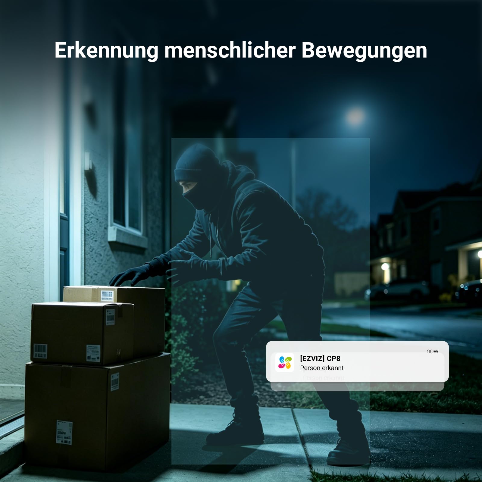 EZVIZ CP8 WLAN Video Türklingel Kabellos mit 3K 5MP Kamera, 9600mAh Herausnehmbarem Akku, Wi-Fi 6, Farbnachtsicht, 162° Weitwinkel, Personenerkennung, Chime, 2-Wege-Audio, Alexa & Google Assistant