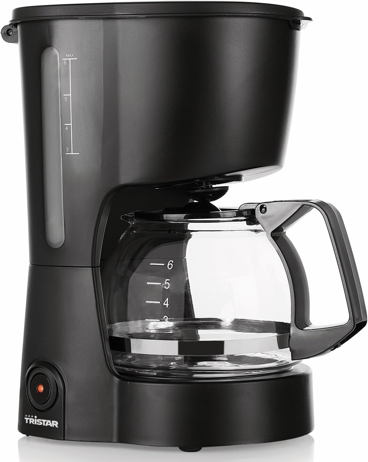 Tristar CM-1246 Coffee Machine, 6 Cup Capacity, 600 W, Keep Warm Function, Automatic Shut-Off, Permanent Filter, Anti-Drip System, Compact and Portable, Easy to Clean, CM-1246