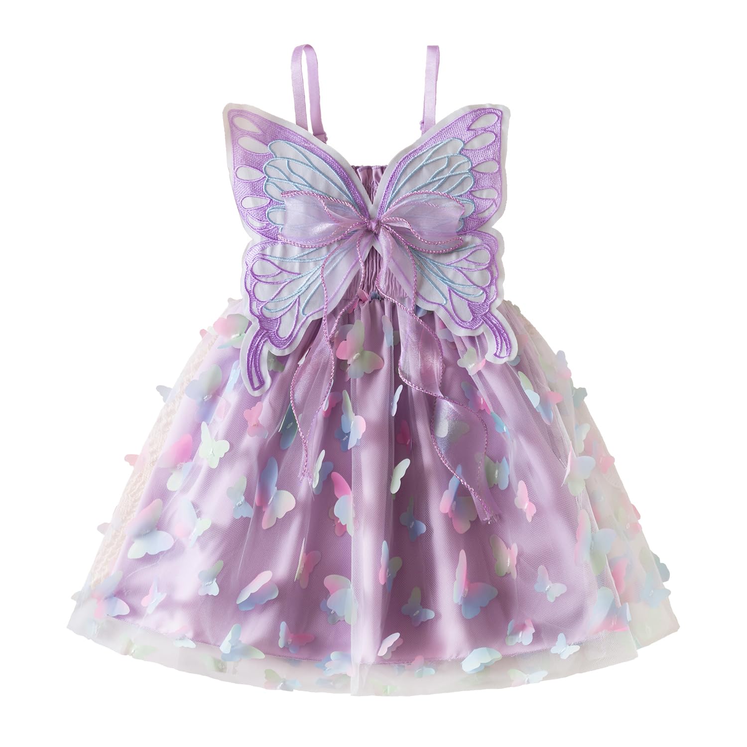 NNJXD Flower Girl Embroidery Dress Little Princess Tie Bowknot Summer Casual Dresses