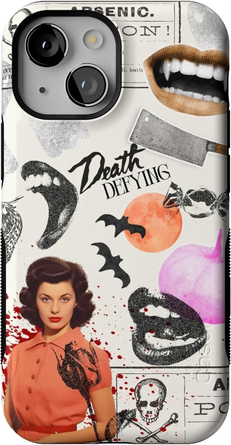 Casely iPhone 13 Mini Case | If You Dare | Horror Collage | Compatible with MagSafe | Bold Protective Case Design