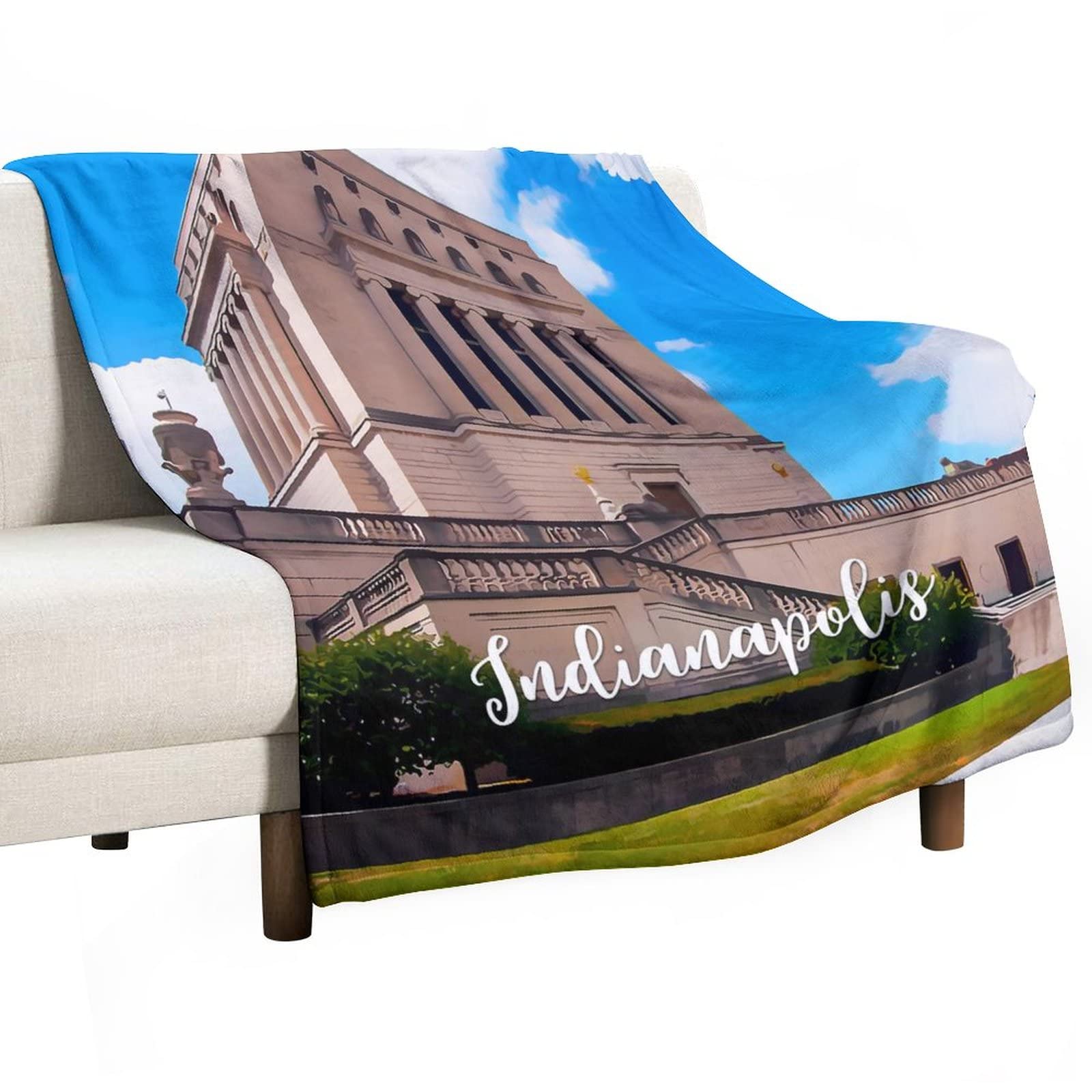 Couverture flanelle personnalisée lit plaid duveteux canapé horizon