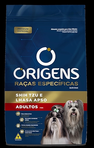 Origens Ração Seca Para Cães Adultos Raças Específicas ShihTzu/Lhasa Sabor Frango 3Kg