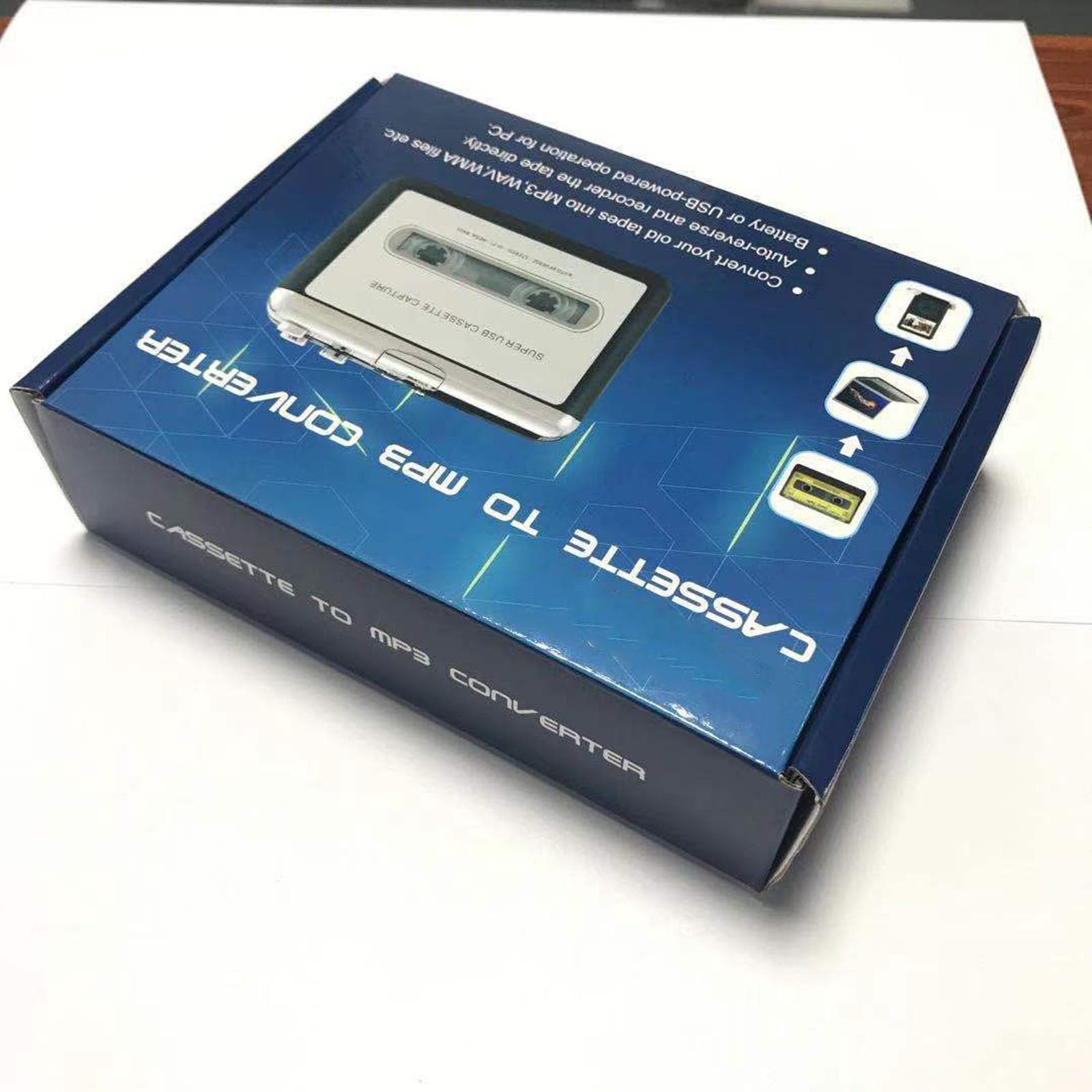 Numériseur de cassettes portable USB analogique vers MP3, aucun logiciel nécessaire pour lecteur de cassette USB de voyage