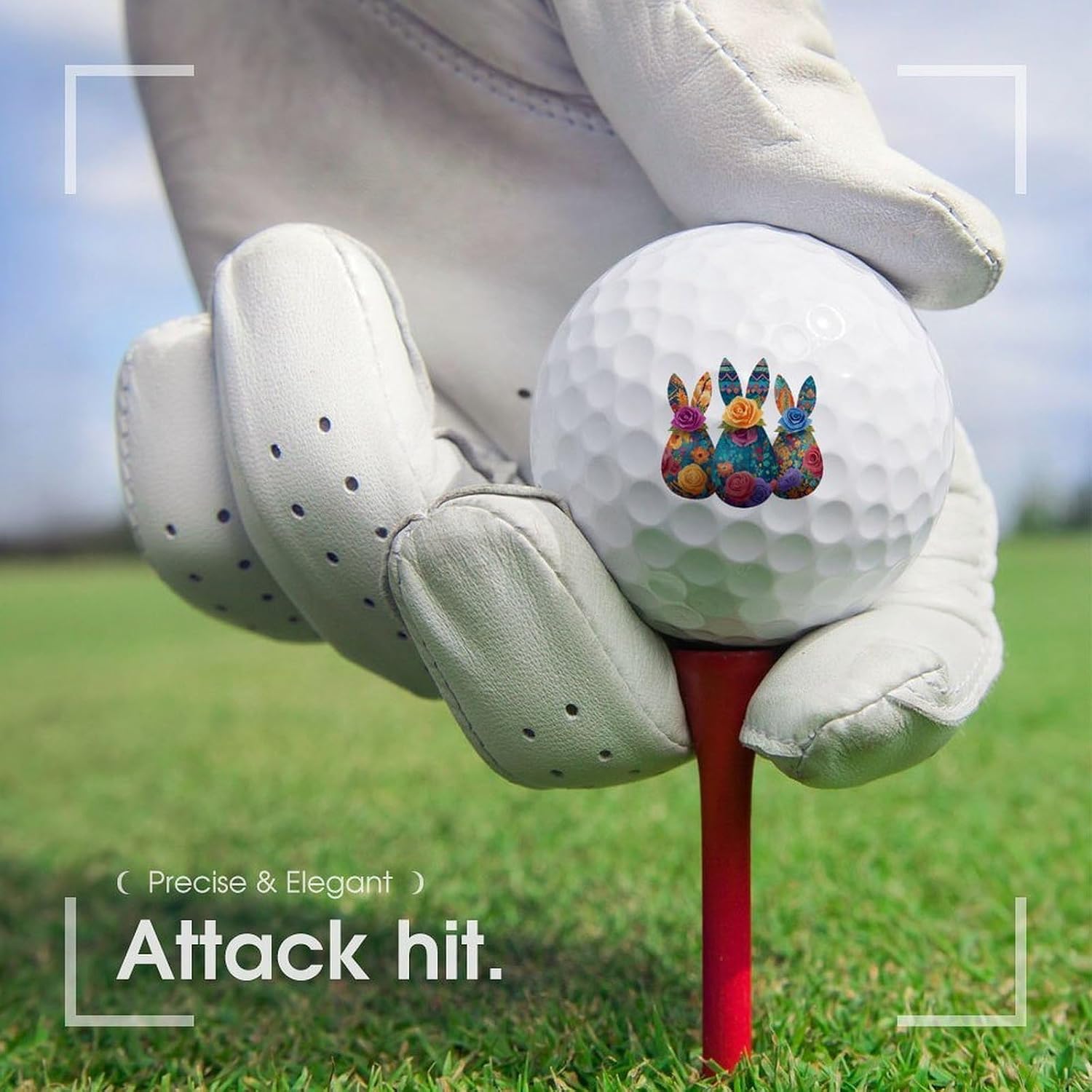 Easter Bunny Funny Golf Balls Novelty Golfer Gifts | Practice Balls,Golf Accessories