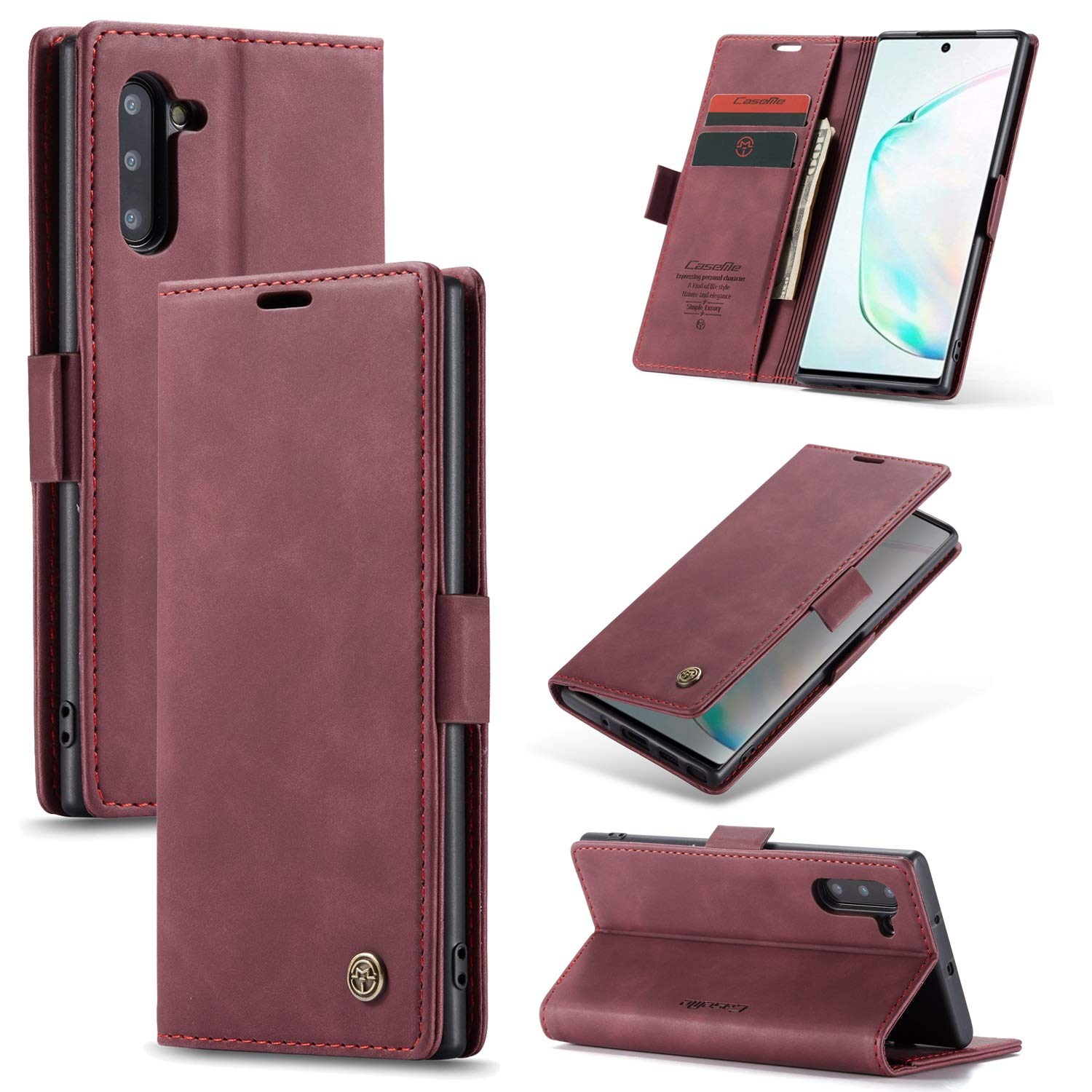 For Samsung Galaxy Note10 mobile phone case, magnetic stand flip cover protector Book Style leather flip cover protector durable shockproof protector for Samsung Galaxy Note10,Samsung Galaxy Note10 wa