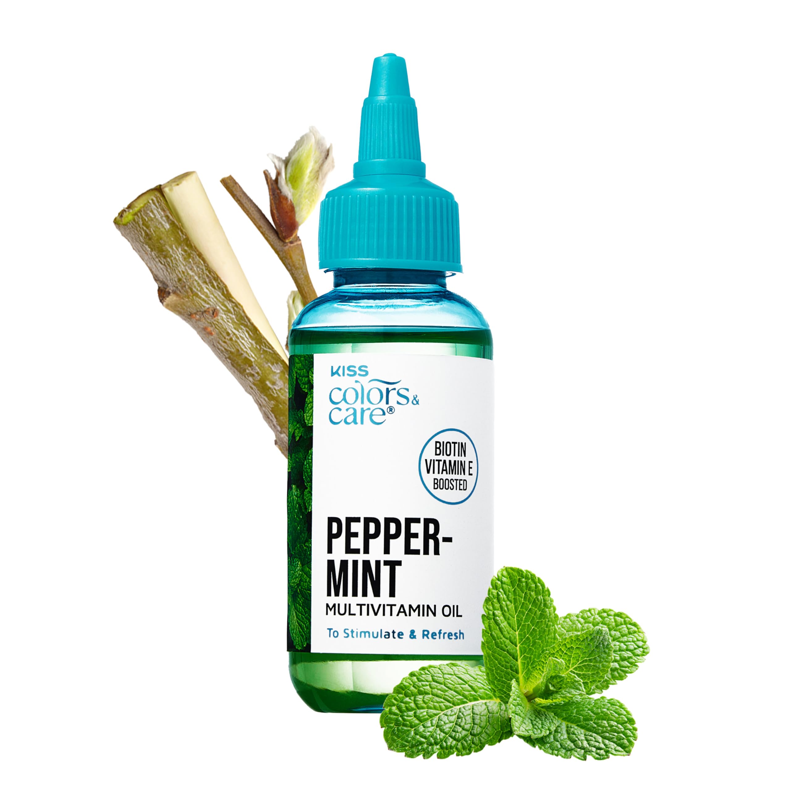 KISS Colors & Care Peppermint Multivitamin Oil for Hair & Skincare, Infused with Biotin, Vitamin E and Natural Oils for Long-Lasting Hydration &