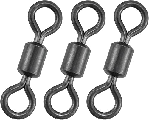 Alwonder Barril de pesca giratorio 20  50 unidades giratorias de pesca giratorias de agua salada, aparejos de pesca resistentes de acero inoxidable