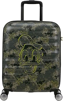 American Tourister - Wavebreaker Disney Unisex - Adult B08887RTDH, Multicolor Donald Duck Camo, Spinner S 55 cm - 36 L, Disney