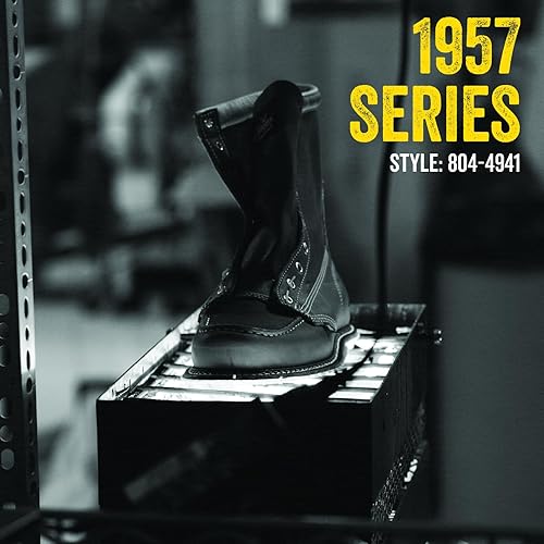 Miniatura 6 de Thorogood 1957 Series Botas de trabajo impermeables con punta de acero de 8 pulgadas para hombre, cuero de grano completo con puntera tipo mocasín,