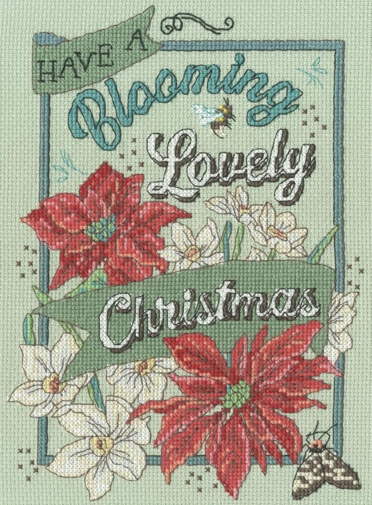 Bothy Threads Counted Cross Stitch Kit - Blooming Lovely Christmas