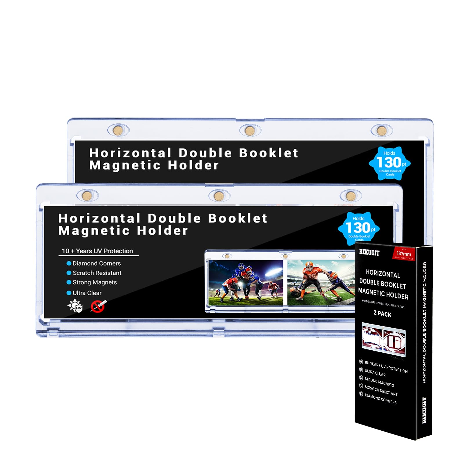 Amazon.com: 2-Pack Booklet Magnetic Card Holders - 187mm One Touch