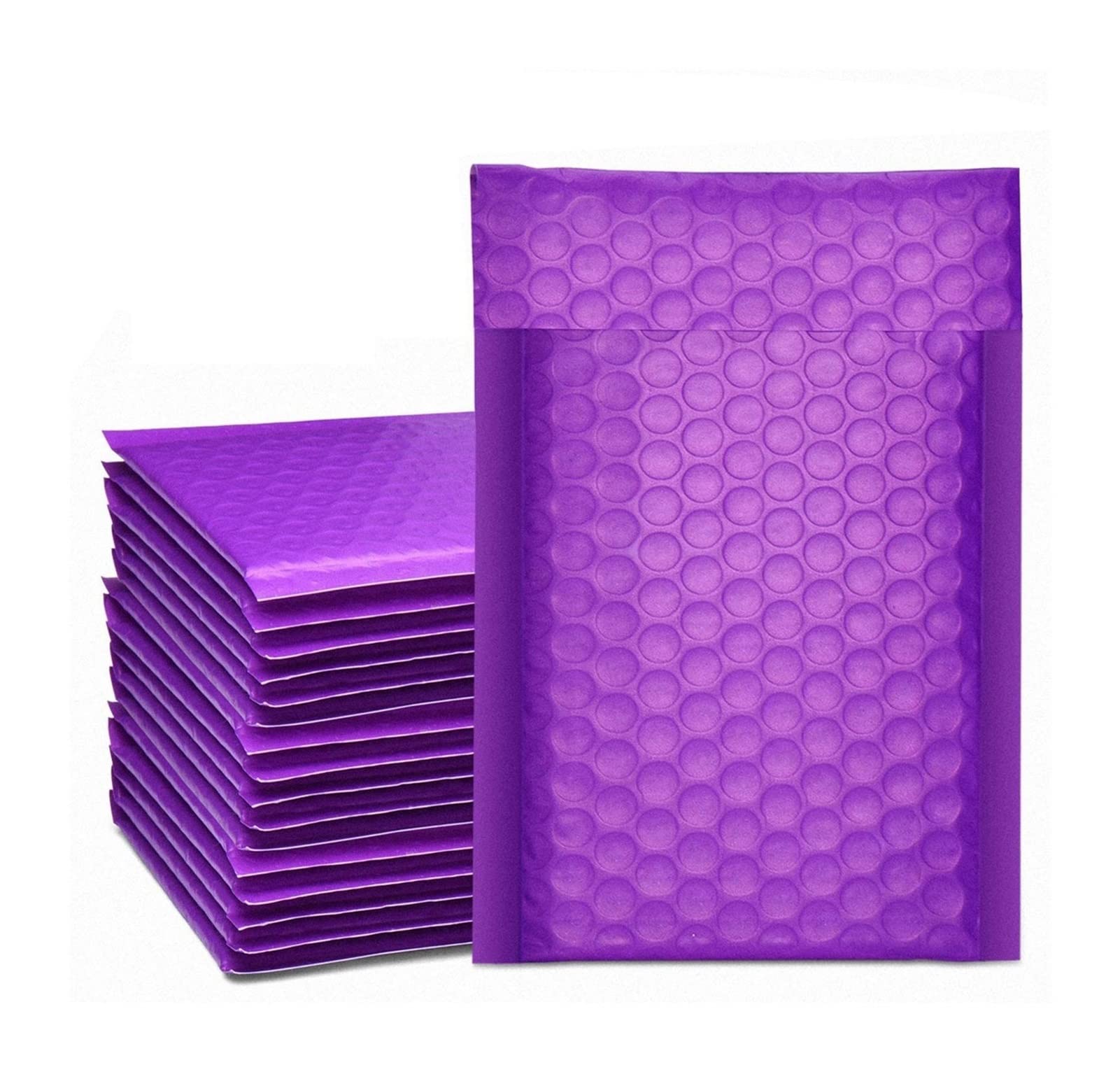 ZZSRJ Confezione da 50 Buste a Bolle Imbottite invio di avvolgimento di Posta Regalo Buste Black Bianco e Purple (Color : Purple, Dimensione : 15 * 20cm)